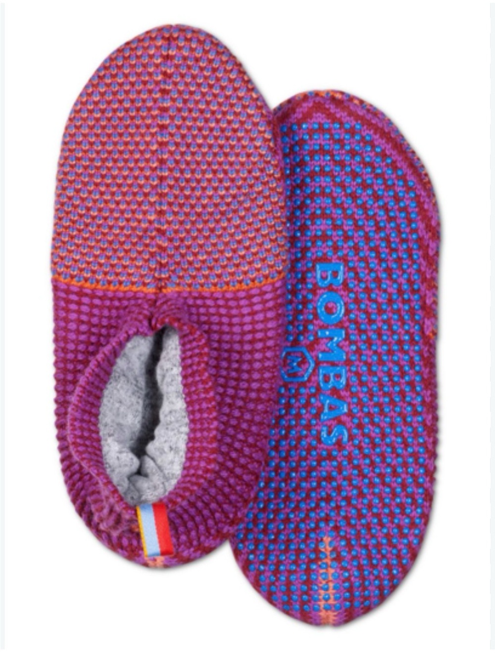 BOMBAS Jacquard Knit Grip Slippers